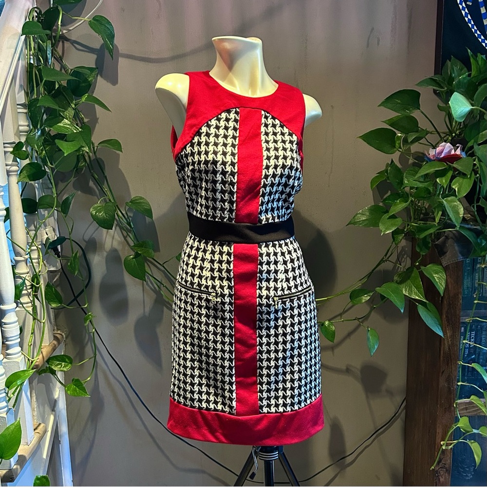 Vintage ECI New York Houndstooth Pinup Dress👠